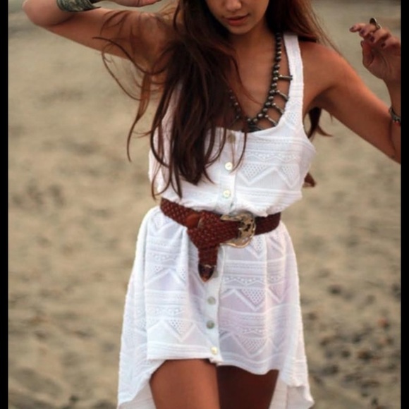 Jen's Pirate Booty White High Low Dress - Picture 4 of 10